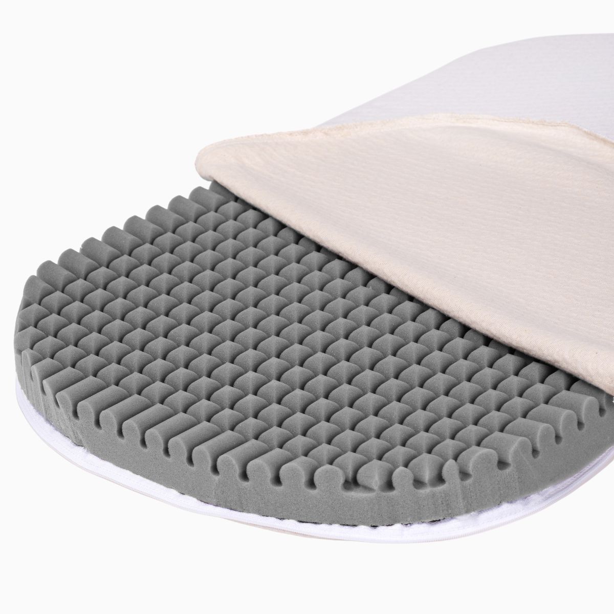 Nido Colchón Antiplagiocefalia Vichy Gris - Ecus Kids